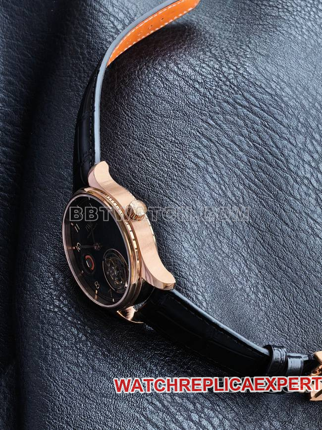 top-tier watch IWCTUR factory Portugal rose goldblack dialtourbillonside live photo