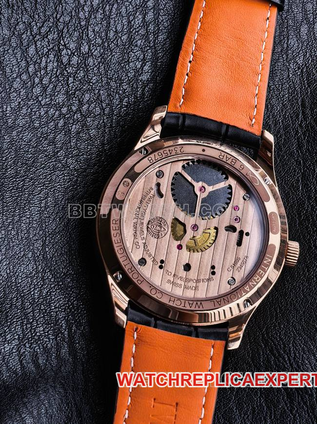 top-tier watch IWCTUR factory Portugal rose goldblack dialtourbilloncaseback live photo