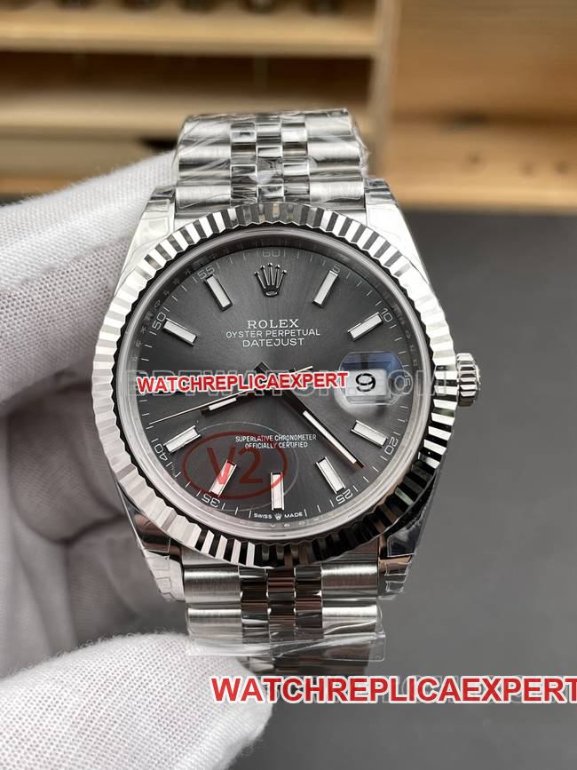 top-tier watch VS Factory log Rolex gray plate 3235 mechanical 41mm front live photo