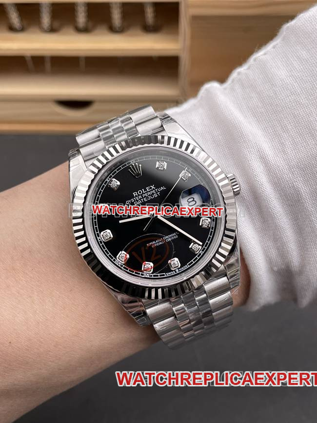 collectible watch VS Factory log Rolexblack dial3235 mechanical 41mm wear live photos