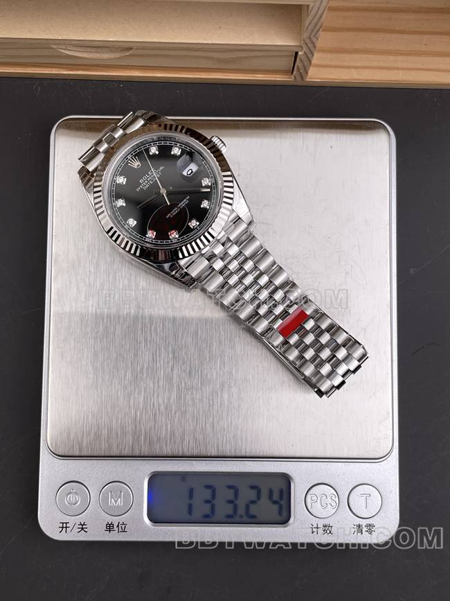 Optimal watch VS Factory log Rolexblack dial3235 mechanical 41mm weight live photos