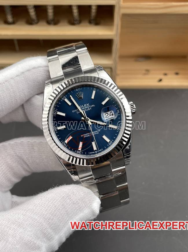 collectible watch VS Factory log Rolexblue dial3235 mechanical 41mmfront live photo