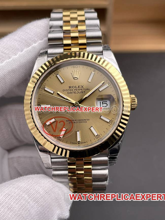 top-tier watch log VS FactoryRolex champagne tray 3235 mechanical 41mmfront live photo
