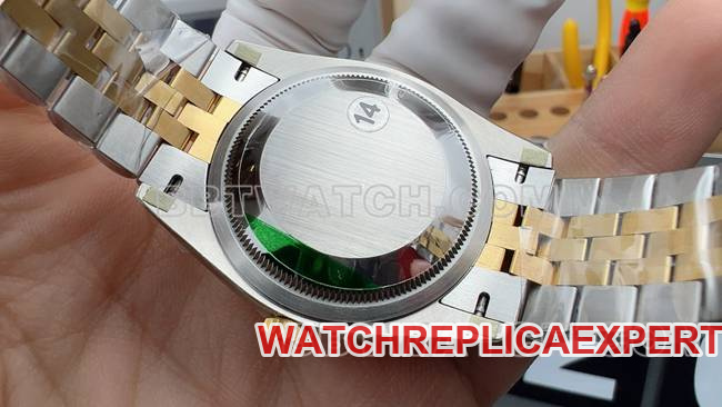 Optimal Watch Log VS FactoryRolex Champagne Tray 3235 Mechanical 36mm Caseback Live Photo