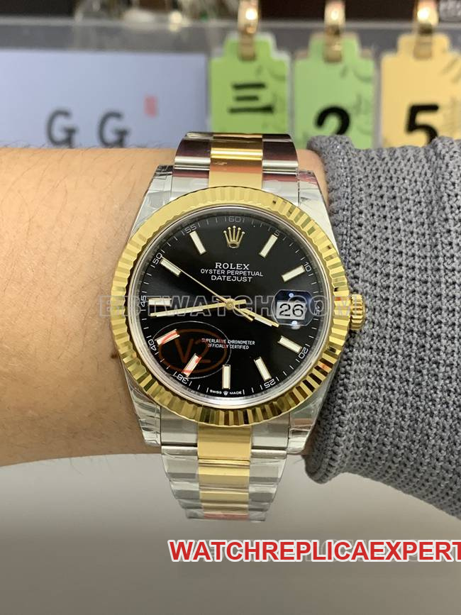 VS Factorytop-tier watch log Rolexblack dial3235 mechanical 41mm wear live photos