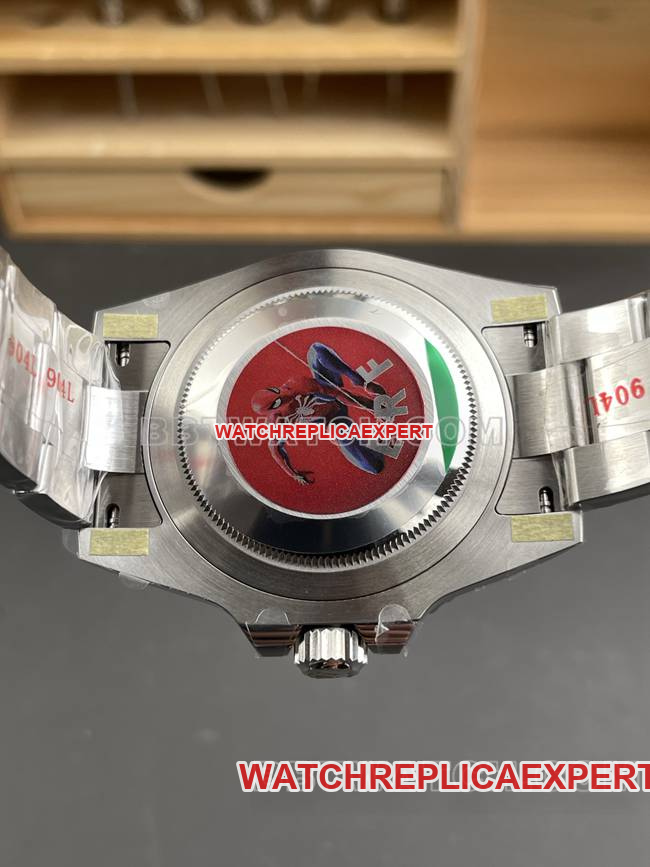 1:1replica watch ERF factory GMT-MasterRolexblack dialBatman bezel3285 mechanical caseback live photo