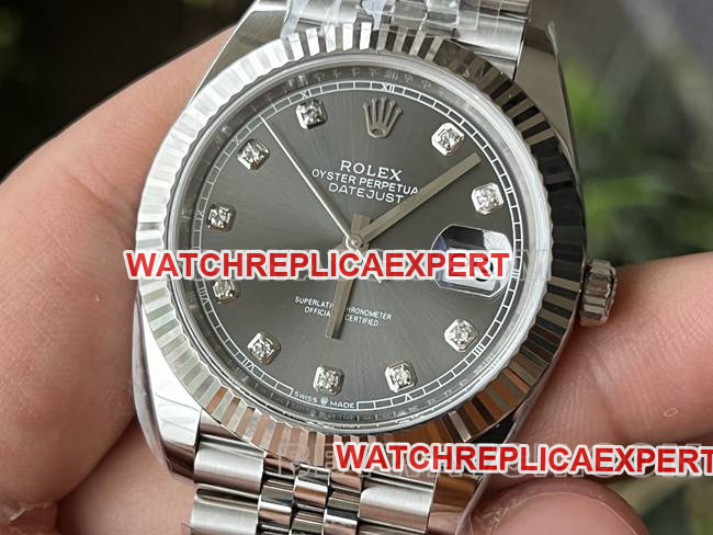ERF Factory Rolex Gray Dial 3235 Mechanical 41mm President Watch collectible Front Real Shot