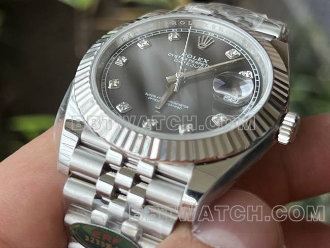 ERF Factory Rolex Gray Dial 3235 Mechanical 41mm President Watch collectible Front Real Shot