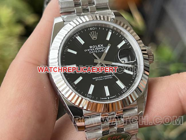 1:1replica watch ERF factory log Rolexblack dial3235 mechanical 41mmfront live photo