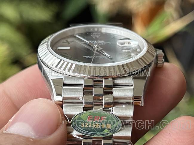Watch ERF Factory Log Rolex Gray Plate 3235 Mechanical 41mmfront live photo