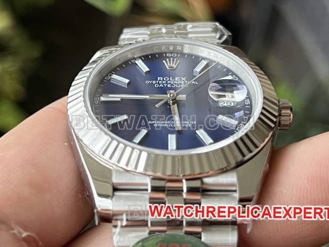 collectible watch ERF factory log Rolexblue dial3235 mechanical 41mmfront live photo