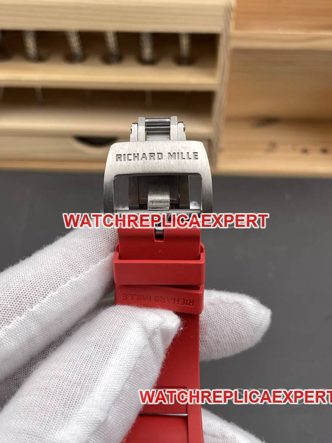 collectible watch APS factory Richard Mille carbon fiber red circle RM35-02clasplive photos