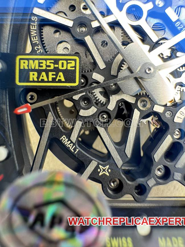 collectible watch APS factory Richard Mille carbon fiber red circle RM35-02movementlive photos