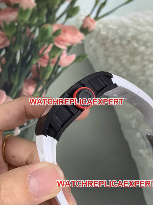 APS factory Richard Mille carbon fiber white rubber braceletletRM055side live photo