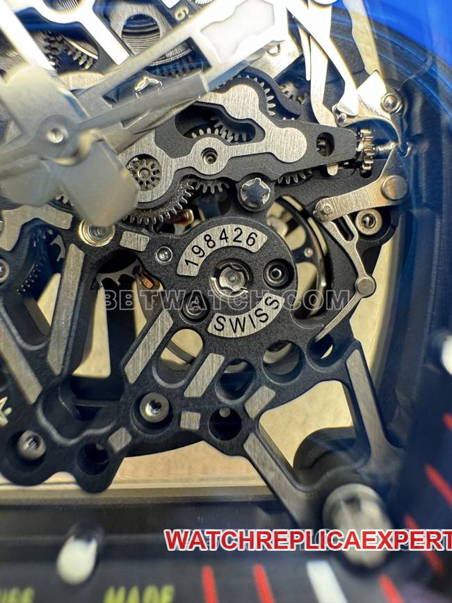 collectible watch APS factory Richard Mille carbon fiber red circle RM35-02movementlive photos