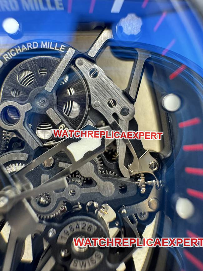 collectible watch APS factory Richard Mille carbon fiber red circle RM35-02movementlive photos