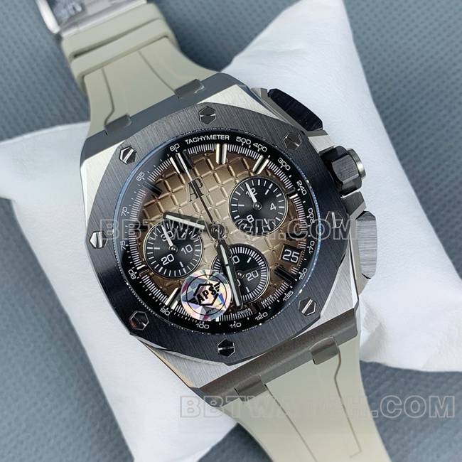 top-tier watch APS factory Royal Oak offshore type Audemars Piguet light brown plate 26420front live photo