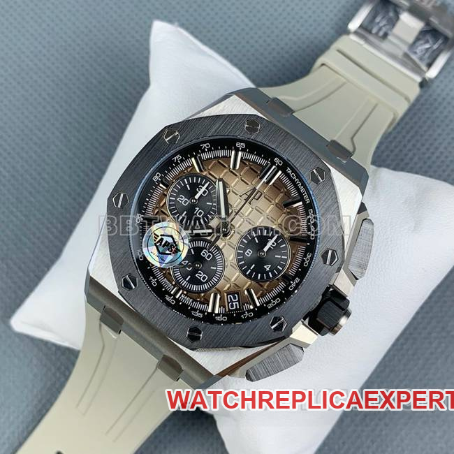 top-tier watch APS factory Royal Oak offshore type Audemars Piguet light brown plate 26420front live photo