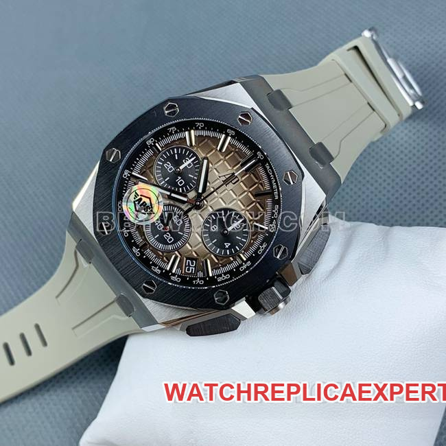 top-tier watch APS factory Royal Oak offshore type Audemars Piguet light brown plate 26420front live photo