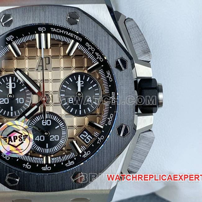 top-tier watch APS factory Royal Oak offshore type Audemars Piguet light brown plate 26420front live photo