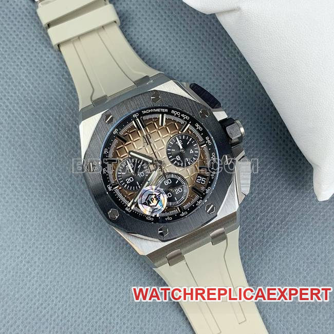 top-tier watch APS factory Royal Oak offshore type Audemars Piguet light brown plate 26420front live photo