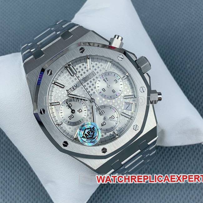 watch Royal OakAPS factory Audemars Piguetsilver dial26240front live photo