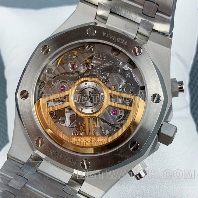 watch Royal OakAPS factory Audemars Piguetsilver dial26240caseback live photo