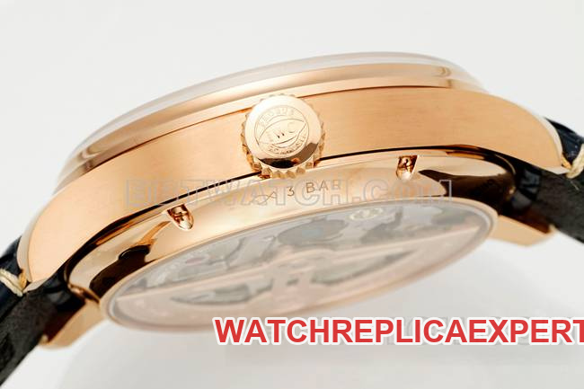 top-tier watch APS factory Portugal IWC perpetual calendar blue dialrose goldside live photo
