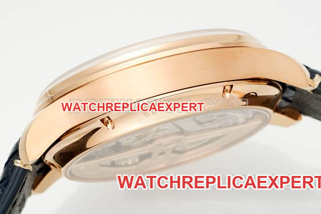 top-tier watch APS factory Portugal IWC perpetual calendar blue dialrose goldside live photo