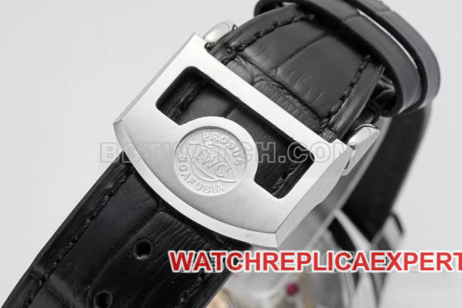 collectible watch APS factory Portugal IWC perpetual calendar blue dial black braceletbraceletlive photos