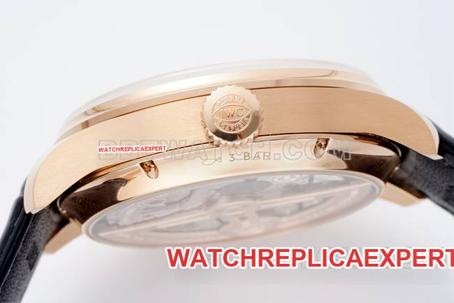 top-tier watch Portugal APS factory IWC perpetual calendar white dialrose goldside live photo