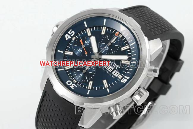 collectible watch APS factory marine timepiece IWCblue dial7750 mechanical front live photo