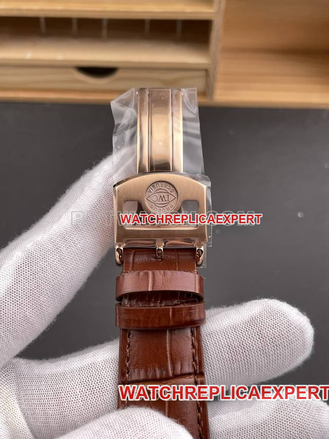 collectible watch Portugal APS factory IWC perpetual calendar gray plate rose goldclasplive photos