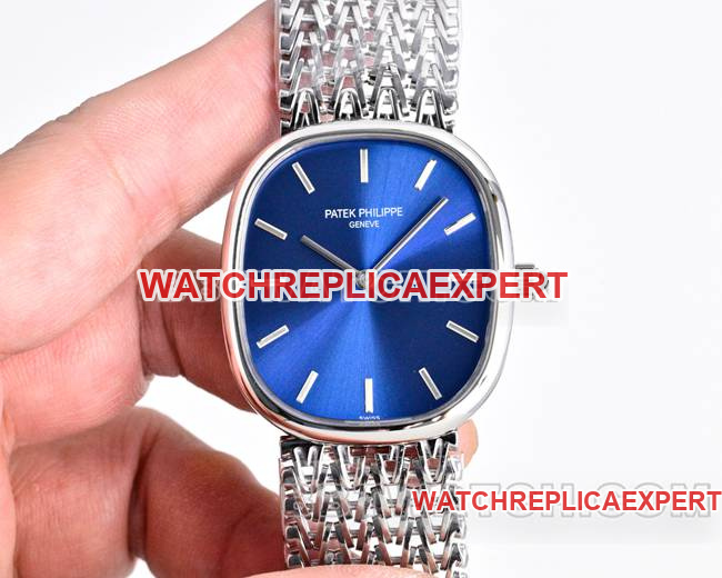 top-tier watch Patek PhilippeGOLDEN ELLIPSEblue dial5738front live photo