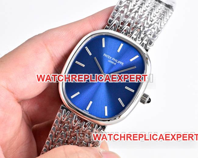 top-tier watch Patek PhilippeGOLDEN ELLIPSEblue dial5738front live photo