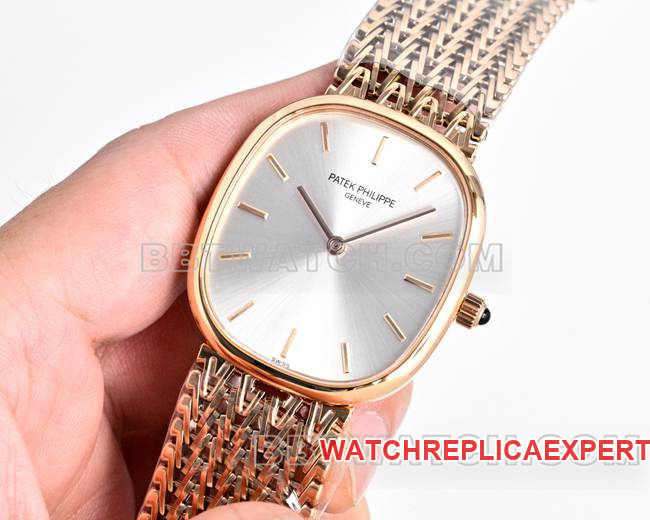 1:1replica watchPatek PhilippeGOLDEN ELLIPSEsilver dialrose gold5738front live photo