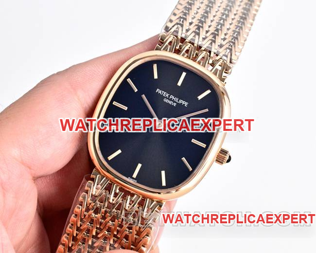 Patek Philippetop-tier watchGOLDEN ELLIPSEblack dialrose gold5738front live photo