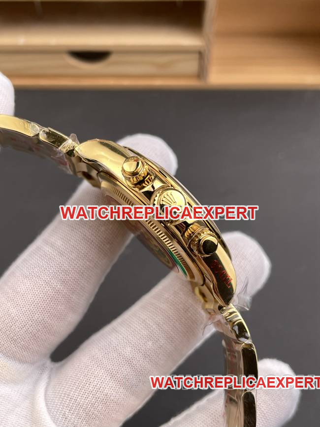 collectible watch QF factory DaytonaRolex gold plate yellow gold4131side live photo