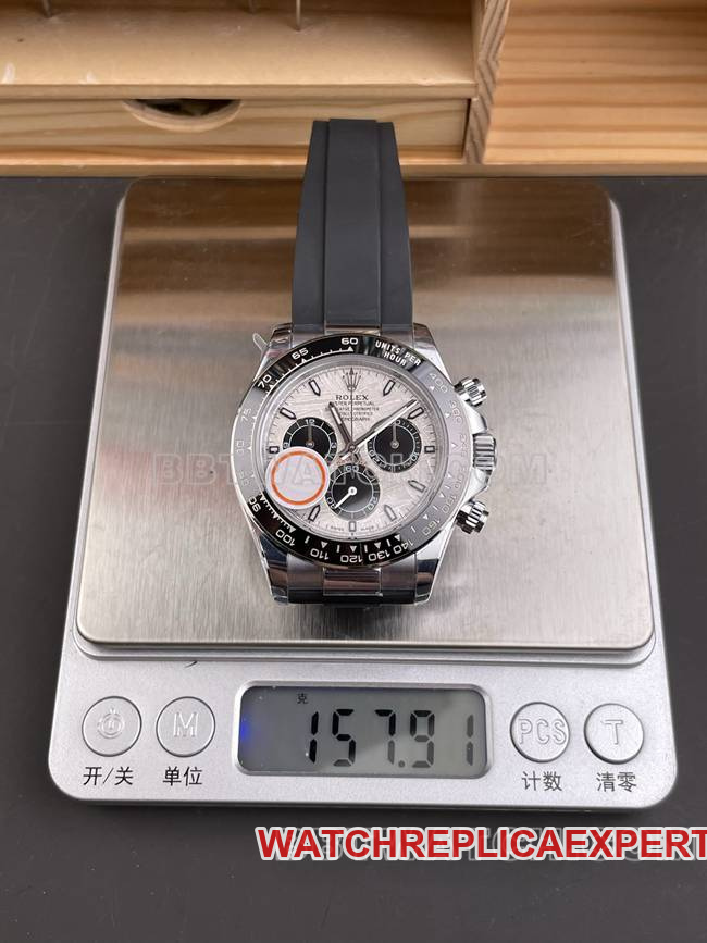 1:1replica watch QF factory DaytonaRolex silver gray plate 4131 mechanical weight live photos