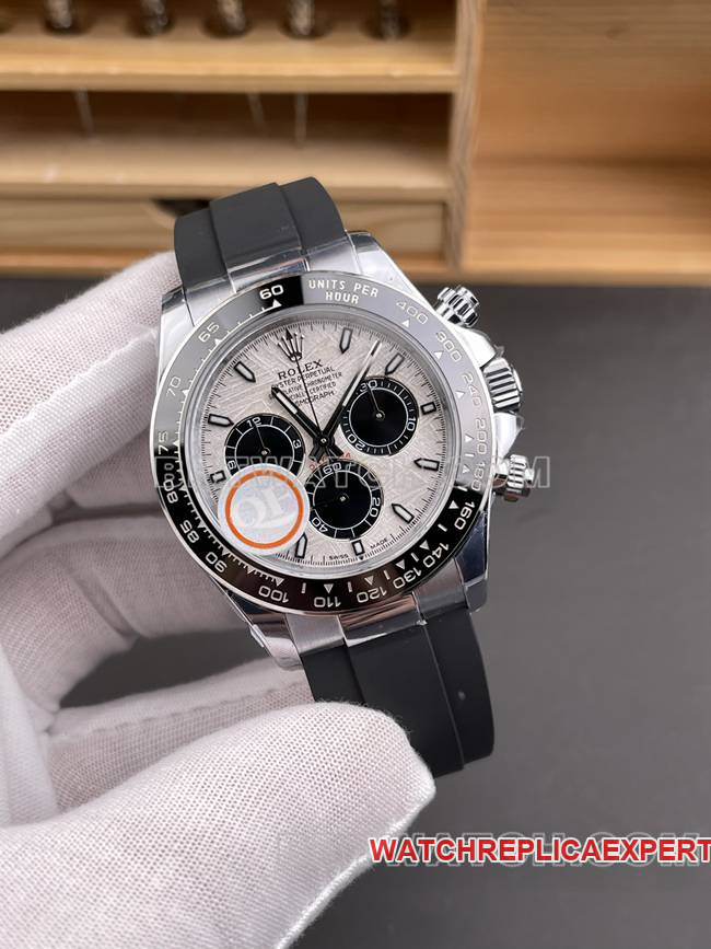 1:1replica watch QF factory DaytonaRolex silver gray plate 4131 mechanical front live photo