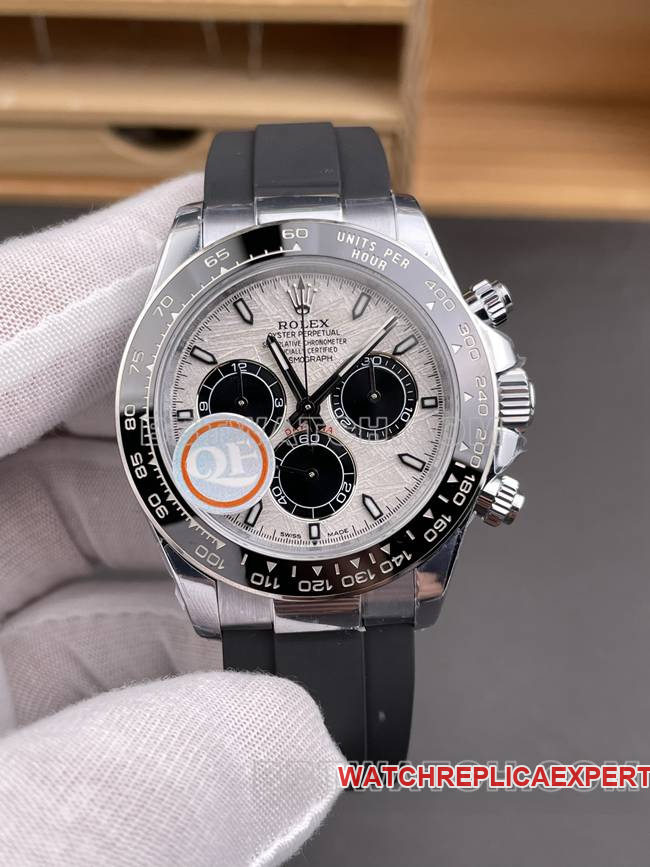 1:1replica watch QF factory DaytonaRolex silver gray plate 4131 mechanical front live photo