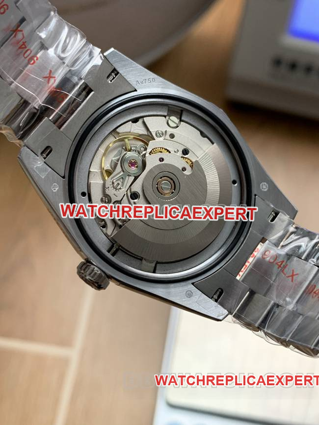 watch QF factory Day-DateRolex ice blue dial2836 mechanical 36mm caseback live photo
