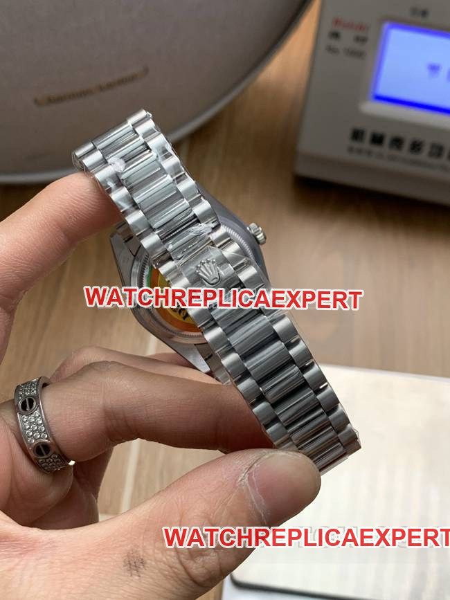 watch QF factory Day-DateRolex ice blue dial2836 mechanical 36mmbraceletlive photos