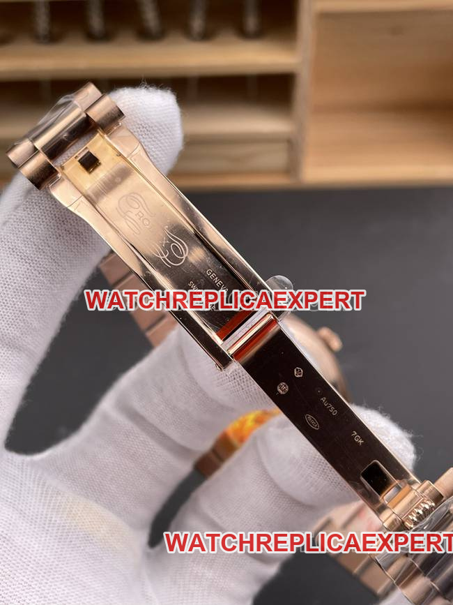 collectible watch QF factory RolexDay-Date coffee plate rose gold40mmclasplive photos