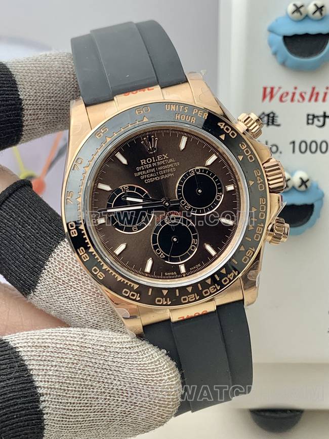 1:1replica watch QF factory DaytonaRolex coffee tray rose gold4131 mechanical front live photo
