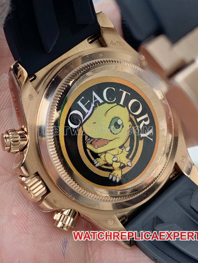 1:1replica watch QF factory DaytonaRolex coffee tray rose gold4131 mechanical caseback live photo