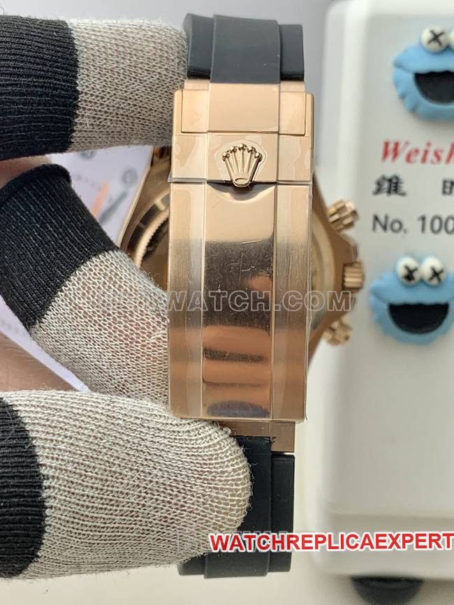 1:1replica watch QF factory DaytonaRolex coffee tray rose gold4131 mechanical braceletlive photos