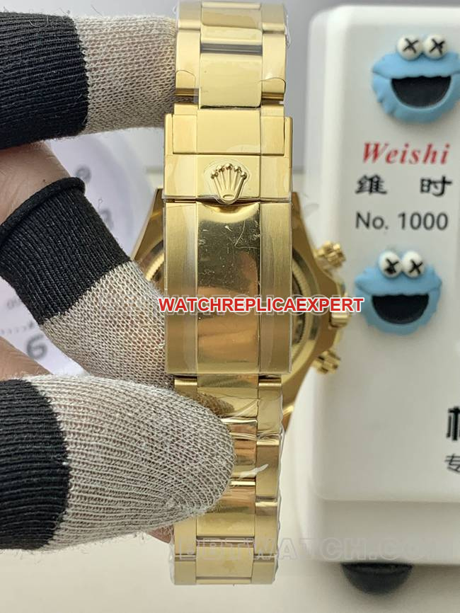 watch QF factory DaytonaRolexgreen dialyellow gold4131 mechanical braceletlive photos