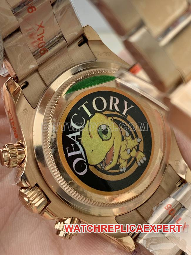 collectible watch QF factory DaytonaRolex brown dial rose gold4131 mechanical caseback live photo