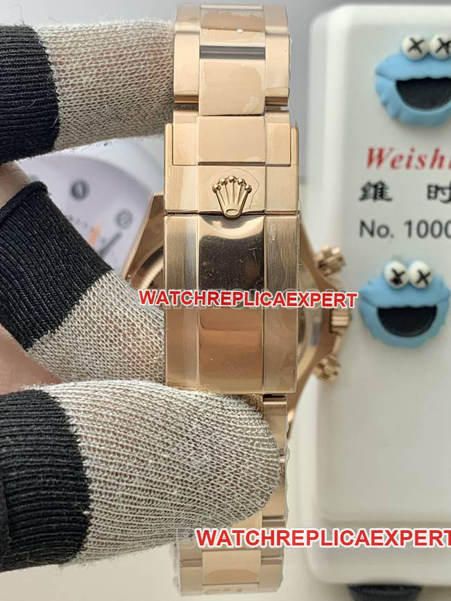 collectible watch QF factory DaytonaRolex brown dial rose gold4131 mechanical braceletlive photos